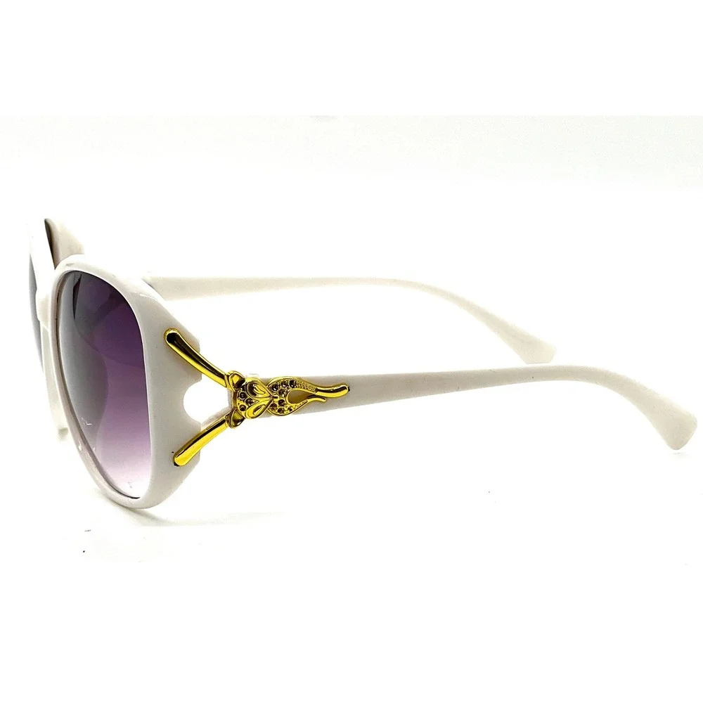 Trendy Sunglasses Oversized White Frame Stylish UV400 Fashion Women Female Fancy